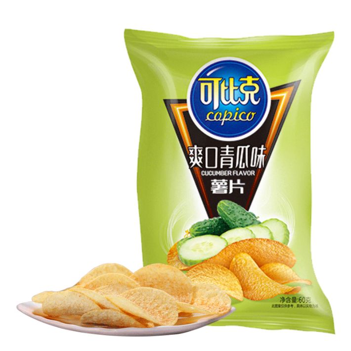 70g可比克纯切薯片爽口青瓜味