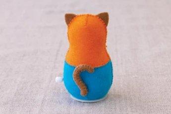  橘猫小碎步羊毛毡材料包 商品图1