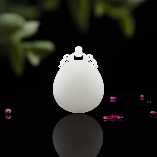 和田玉（羊脂玉）挂件--平安无事牌/子冈牌 商品图0