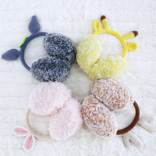 【10套起售】手工编织diy动物耳罩毛线材料包宝宝耳罩可调节大小送视频教学 商品图3