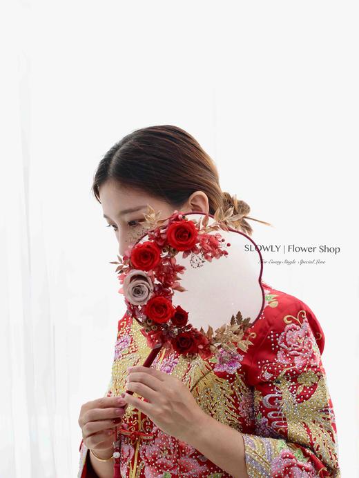 中国风永生花蒲扇手捧 商品图1