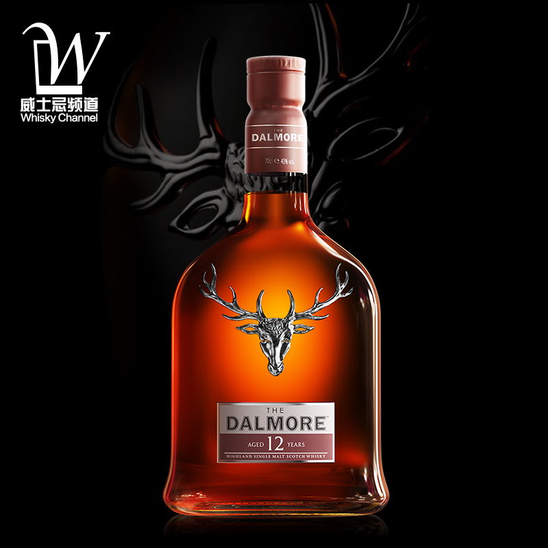【威士忌频道】行货 大摩帝摩12年单一麦芽苏格兰威士忌dalmore 12yo
