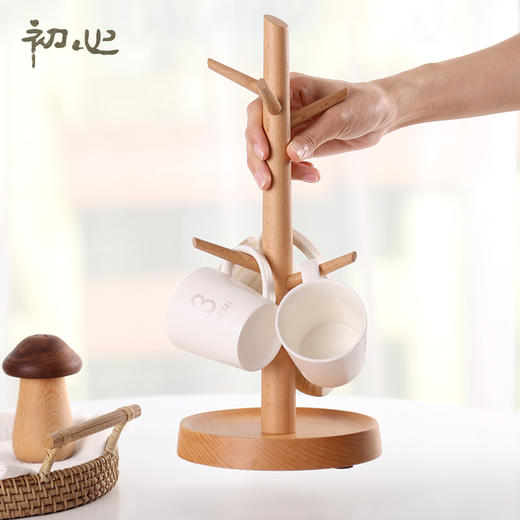 初心| 家用木制创意沥水杯架 商品图2