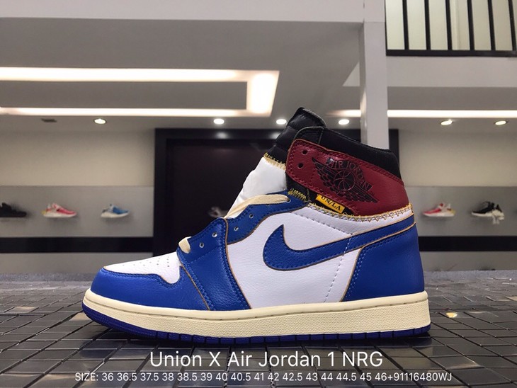 男女均有 union x air jordan 1 nrg aj1乔1联名拼接限量款