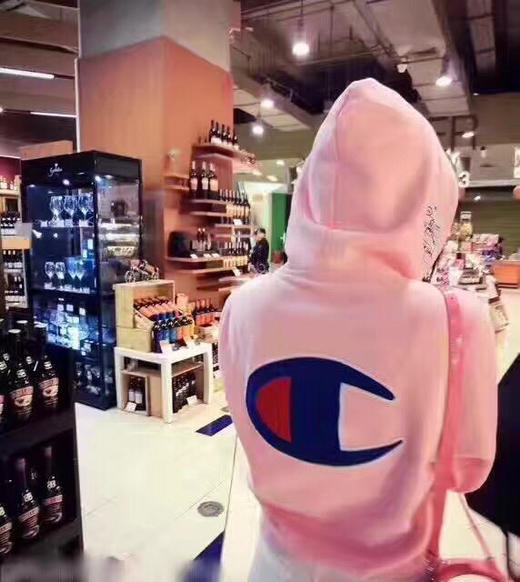 点此购买  女款 冠军champion毛圈粉连帽卫衣   ks 109142 商品图2
