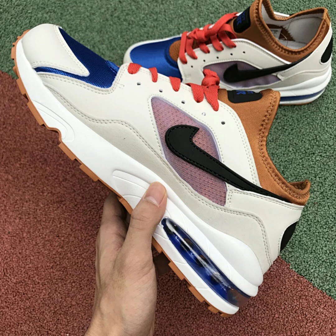 耐克nike air max 93 米白蓝 复古气垫跑步鞋透气306551-103 男跑鞋