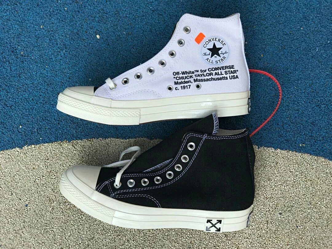 匡威帆布鞋 off white x converse2.0 ow联名高帮阴阳