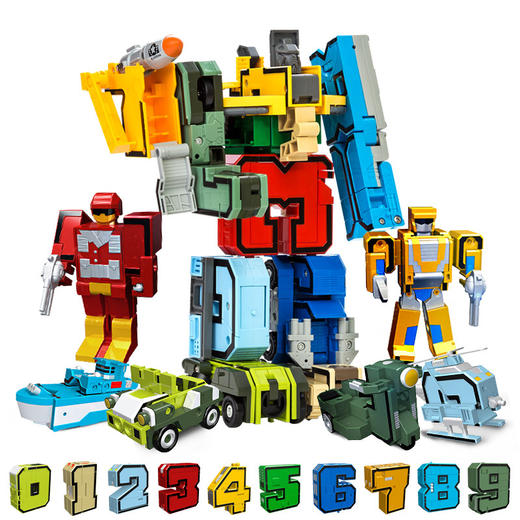 【积分】新乐新数字变形0-9金刚机器人 商品图2