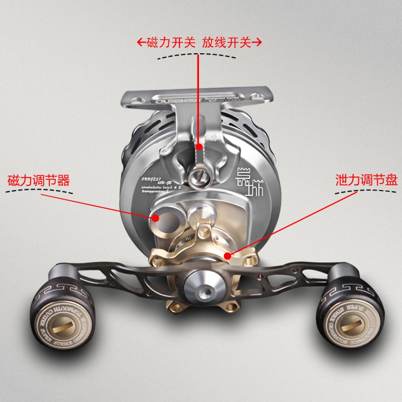 欧贝丝特高档筏钓轮 长城65v-gb筏钓轮重铅缓降筏轮鱼线轮全金属磁力
