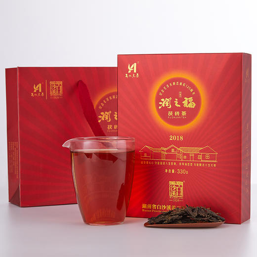 白沙溪丨润之福 茯砖茶 安化黑茶 金花普茂 330g 商品图6