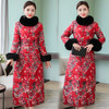 SZM-A50-1818羽绒服女2018新款中长款中国风复古香云纱白鸭绒狐狸毛领外 商品缩略图0