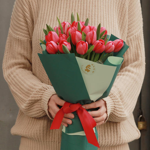 拾年花束 粉色郁金香花束 商品图2