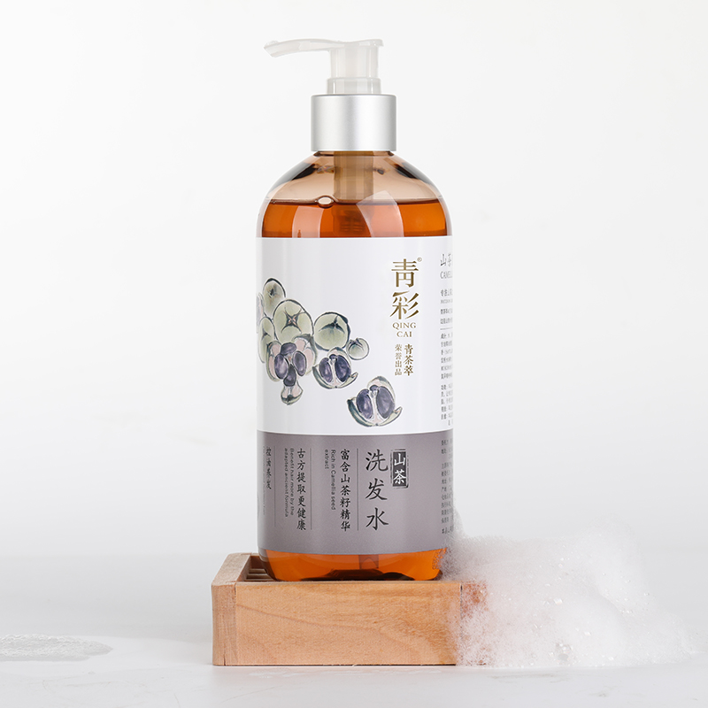 青彩 山茶籽精华控油养发 洗发水500ml