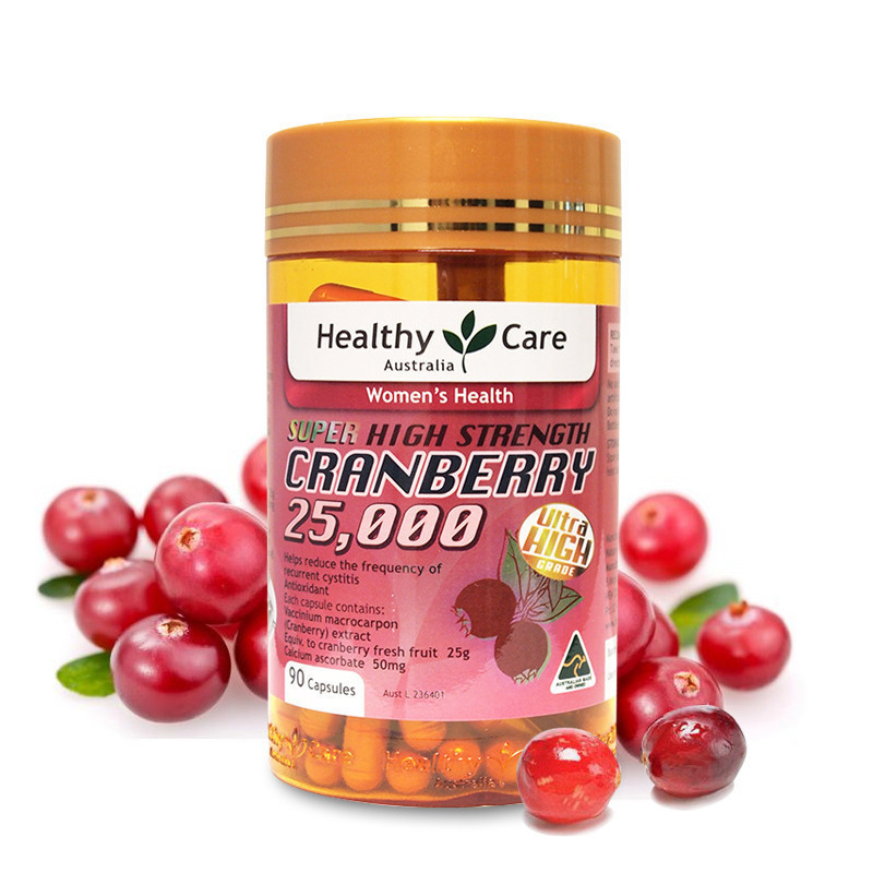 澳洲healthycare高浓缩蔓越莓胶囊25000mg90粒