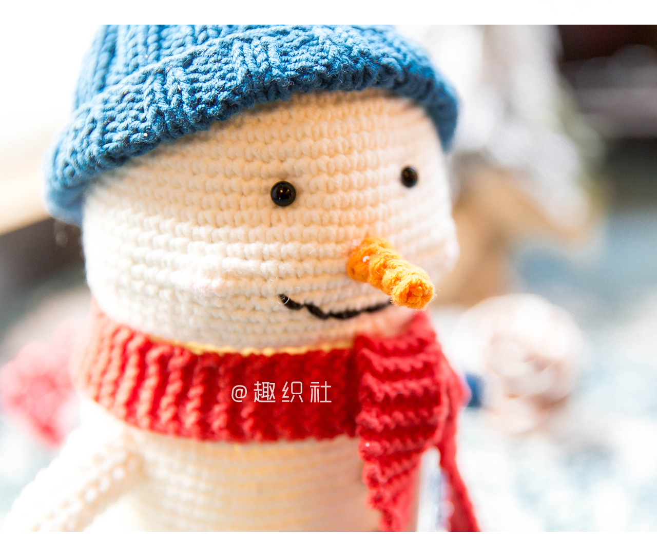 【a612】趣织社_钩/棒针童话小镇收纳罐_雪人款_教程