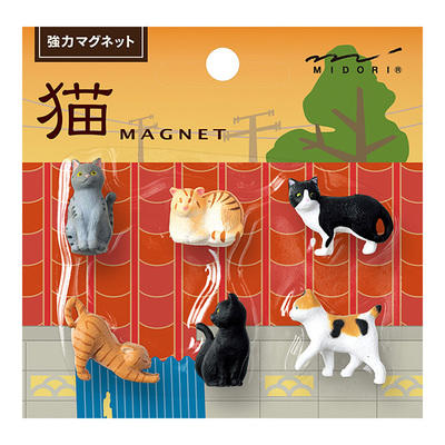 MIDORI 迷你卡通磁石 磁铁 冰箱贴 猫猫狗狗 厨房家电 商品图1