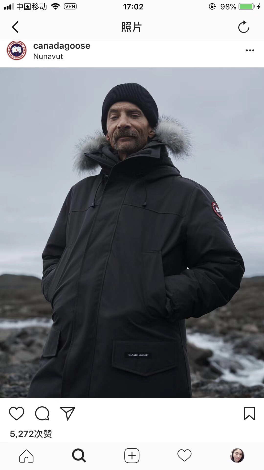 canada goose/加拿大鹅langford男士专属羽绒服鹿晗