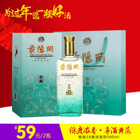 景阳冈38度春藏 2瓶装送手提袋