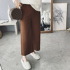 6277简约高腰毛呢阔腿裤女直筒加厚休闲九分裤  【不退不换 /11月清仓】 商品缩略图9