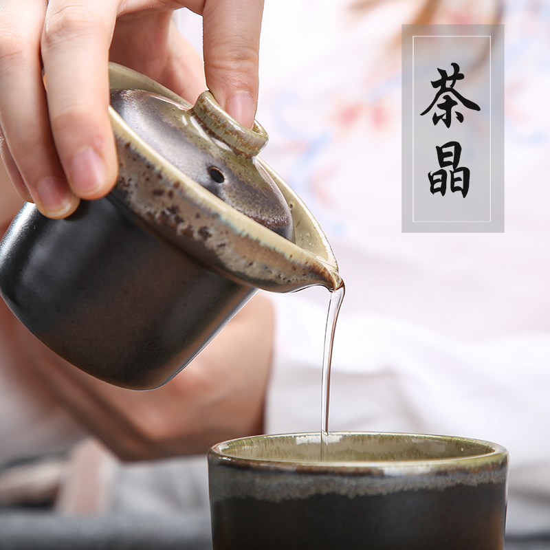行者两件套非遗石湾陶艺公道杯  一壶一杯