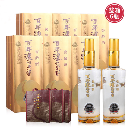 泸州老窖窖龄60年52度浓香型白酒500ml6整箱装