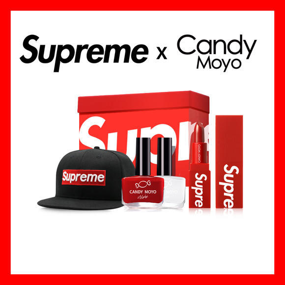 supreme-candymoyo礼盒指甲油帽子彩妆套装图片