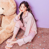 韩都衣舍2018冬季新款睡衣粉色可外穿珊瑚绒家居服套装女KR8026槿 商品缩略图4