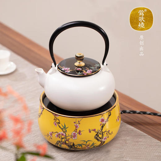 粉彩梅竹先春电陶炉（莺歌烧） 商品图3