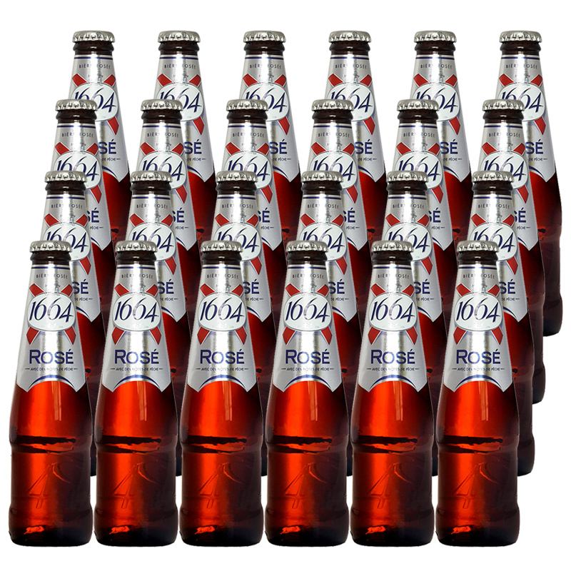 法国进口1664白啤酒玫瑰味rose果味啤酒凯旋250ml*24