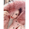 余潇潇2018冬装新款貉子毛领轻薄气质保暖长袖羽绒服女袖子可拆卸 商品缩略图3