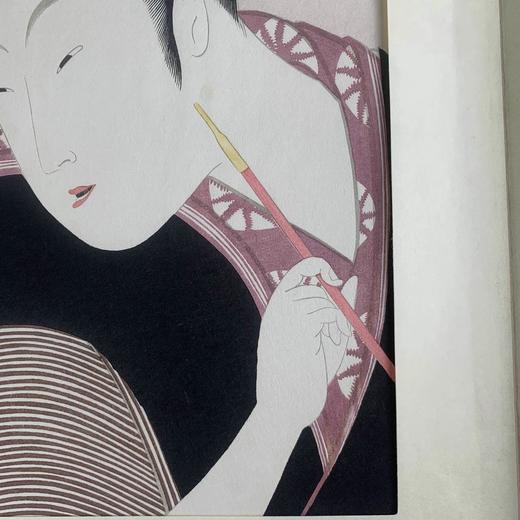喜多川歌麿 《歌撰恋之部》系列《深忍恋》美人图珍贵手工木刻浮世绘版画 商品图4