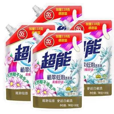 【洗衣液】超能洗衣液780g+118g薰衣草香低泡鲜艳亮丽洗衣液 商品图1