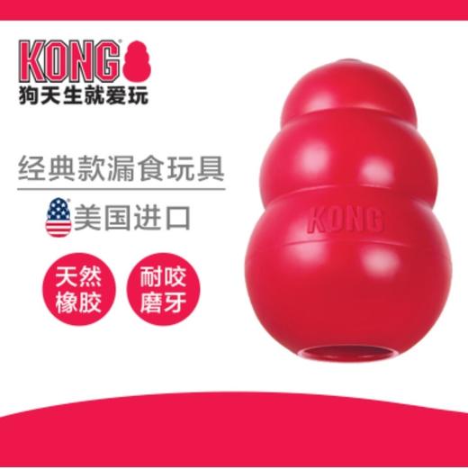 KONG成犬经典款葫芦 耐咬磨牙漏食玩具 商品图2