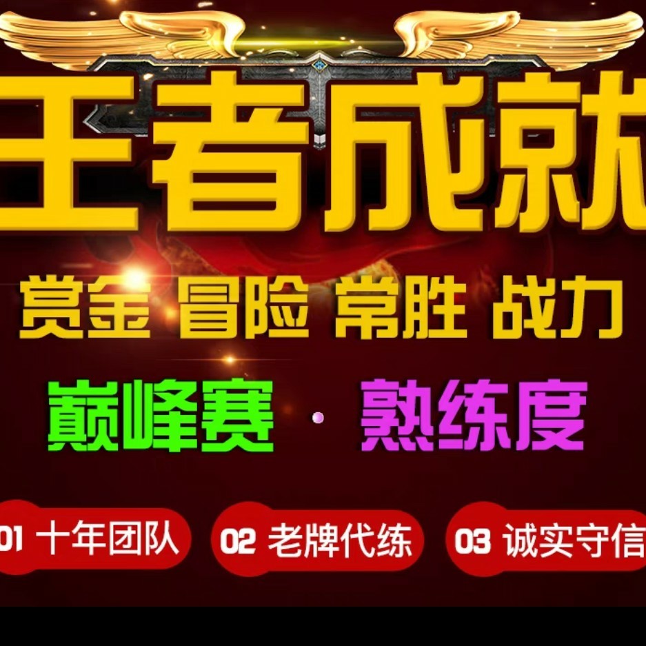 王者荣耀代练刷成就等级50战力英雄熟练度送赏金联赛