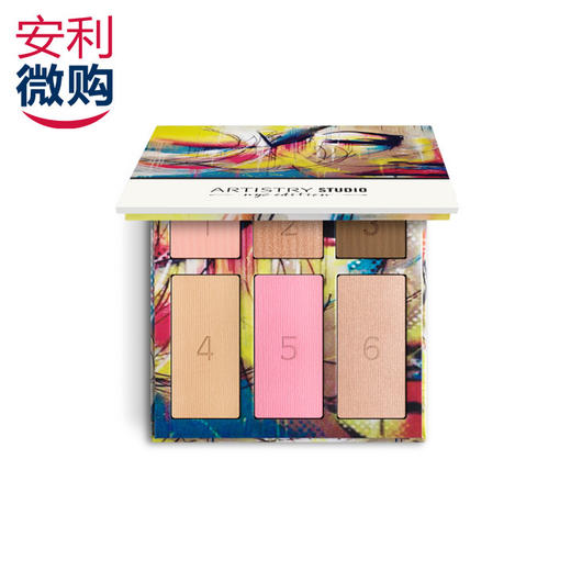 雅姿多功能调色盘/集眼影,定妆,腮红,高光于一体/六个色彩N种用法/5分钟出门 商品图3
