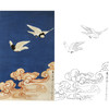 于非闇竖幅工笔花鸟白描底稿-鸽子《直上青宵》-多种白描尺寸可选-YF61 商品缩略图0