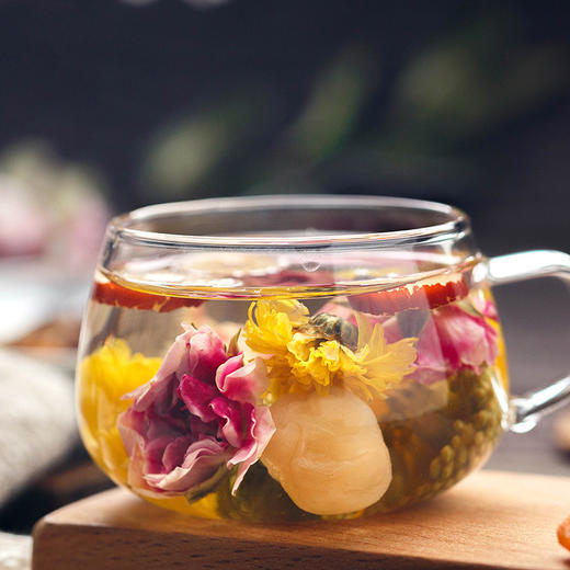 人参红颜茶10袋| 人参三七玫瑰桂圆枣片 滋养补气血 组合花草茶 商品图1