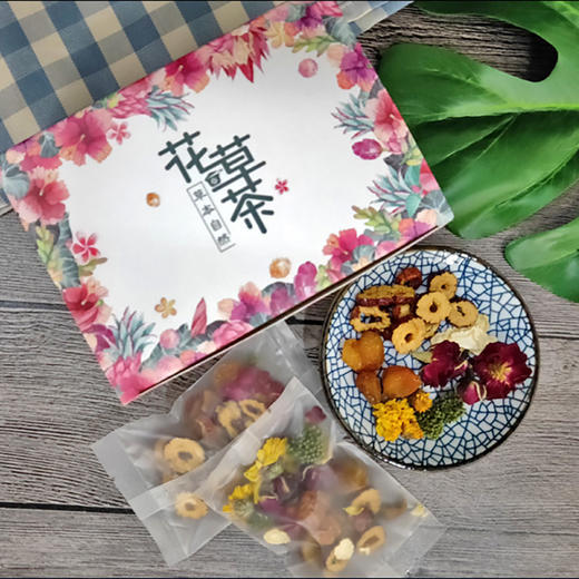 人参红颜茶10袋| 人参三七玫瑰桂圆枣片 滋养补气血 组合花草茶 商品图4