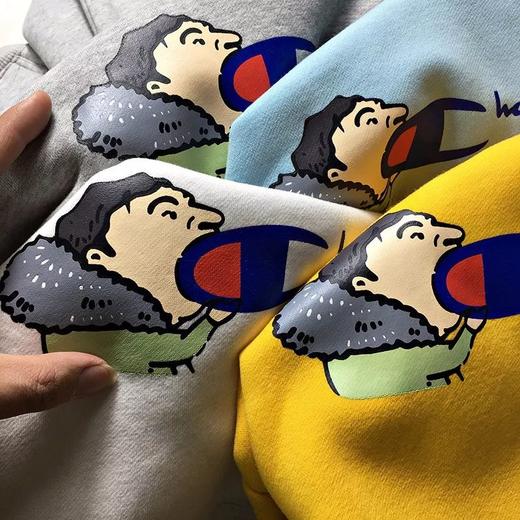 加绒加厚连帽情侣卫衣！！当王思聪吃热狗遇上冠军！恶搞！高品质 商品图4