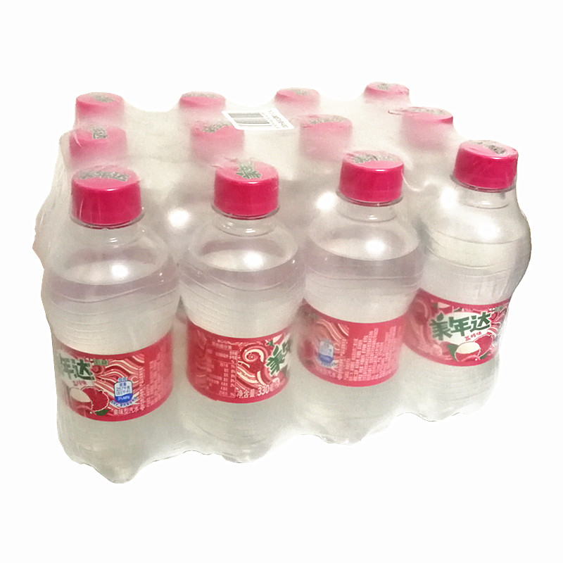 美年达荔枝味汽水 330ml*12瓶 整包