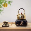 电器-莺歌烧-电陶炉-四方黑底银杏纹电陶炉 商品缩略图2