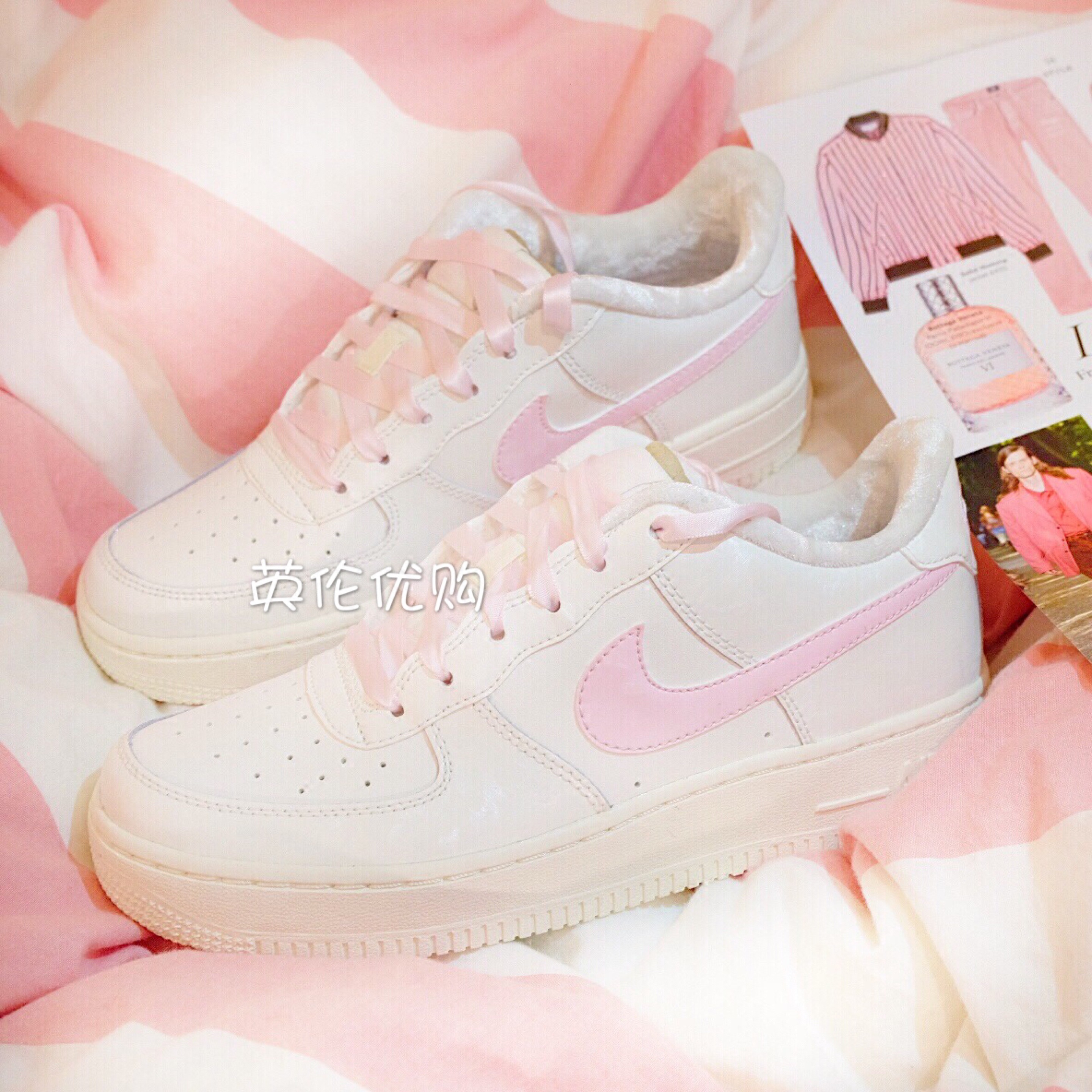 nike air force 1 樱花浅粉 低帮女板鞋