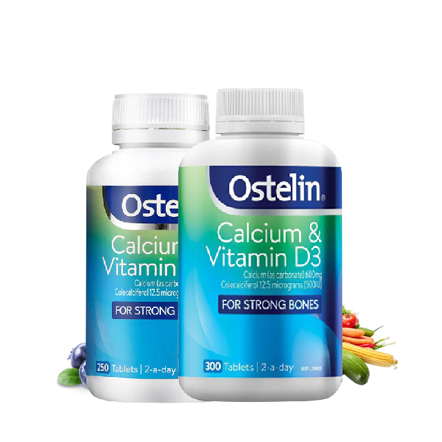 【全家补钙】澳洲 Ostelin 奥斯特林成人钙片维生素D+ 全家适用 250粒●300粒