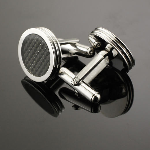 男士法式衬衫碳纤维款袖扣袖钉 商品图1