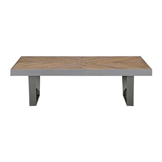 新做柚木+铁腿原木家具4686咖啡台茶几矮茶桌QQ18110009 Newly made Teak wood+iron Coffee table 商品图1