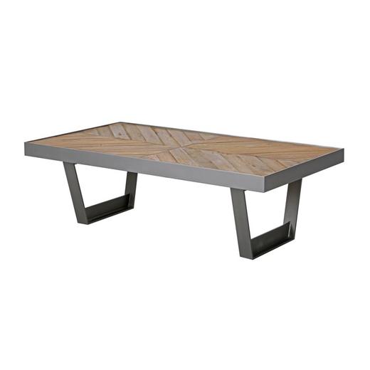 新做柚木+铁腿原木家具4686咖啡台茶几矮茶桌QQ18110009 Newly made Teak wood+iron Coffee table 商品图2