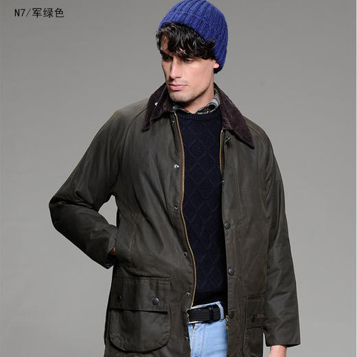 Barbour 涂蜡外套 Beaufort系列 BW14WF507 军绿色N7 商品图3