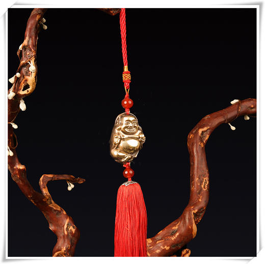 【好运礼】九华山祈福弥勒挂件 93定制款 商品图0