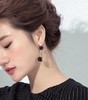 【耳饰】个性耳环女气质优雅黑色亚克力不对称耳钉百搭长款耳坠耳饰 商品缩略图1