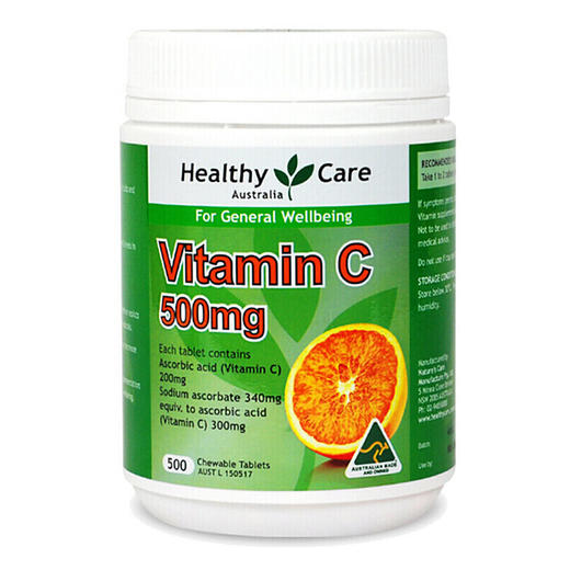 澳洲 Healthy Care维生素C咀嚼片500粒 商品图0